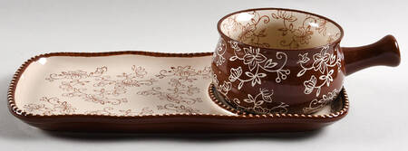 Floral Lace Chocolate Soup Mug & Sandwich Set