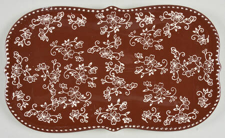 Floral Lace Chocolate Soup & Sandwich Set-Tray
