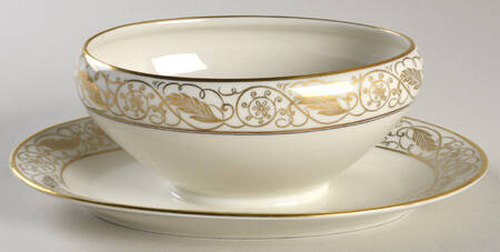 2587 Gravy Boat with Attached Underplate