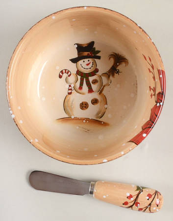 Holly Jolly Dip Bowl & Spreader Set