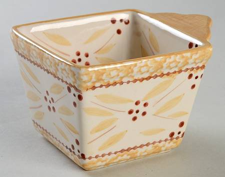 Old World Cream Individual Square Baker