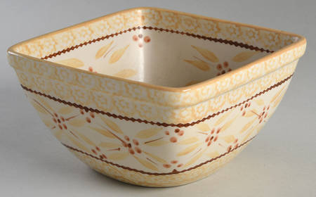 Old World Cream 6" Square Mixing Bowl