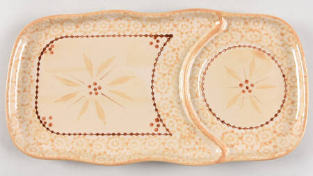 Old World Cream 11" Rectangular Snack Tray