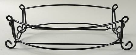 Old World Cream Metal Stand for 13" Oval Baker