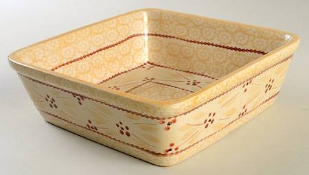 Old World Cream 8" Square Baker