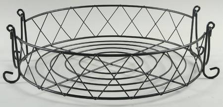 Old World Cream Metal Carrier for Baker & Ramekins Set (Chip & Dip)