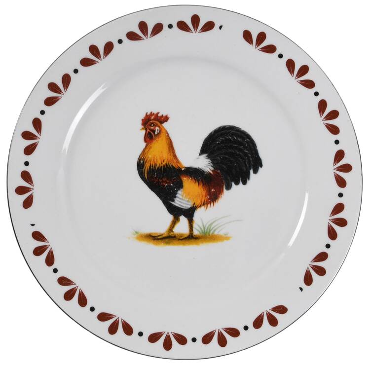 Rooster Dessert/Pie Plate