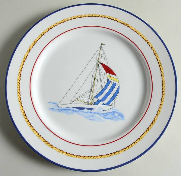 Tiffany Sailboats Dinner Plate