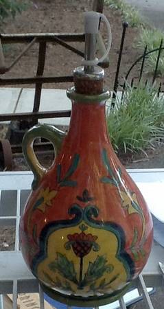 Talavera Oil Jar & Drizzle Spout