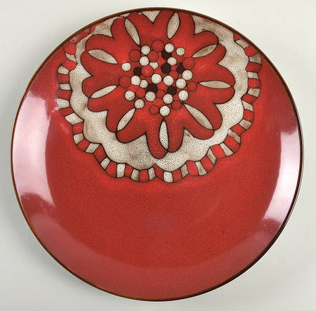 Beads Reactive Hibiscus Salad Plate