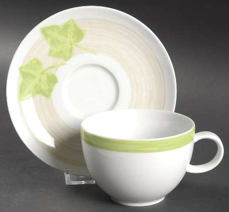 Ivy1 Flat Cup & Saucer Set