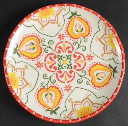 Naomi Red Salad Plate