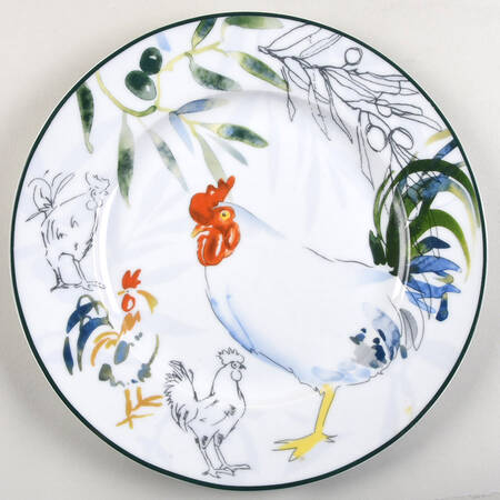 Provence Rooster Dinner Plate