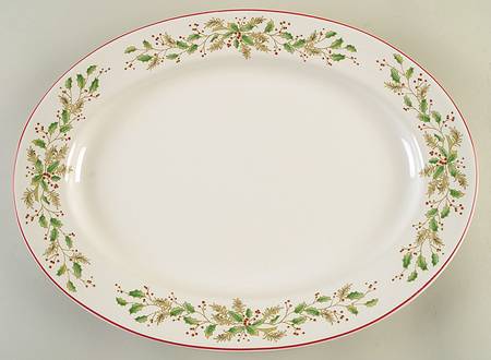 Classic Tidings 16" Oval Serving Platter