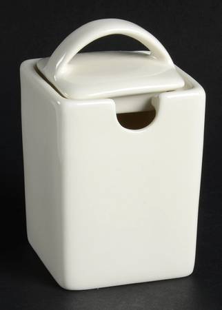 Nova White Sugar Bowl & Lid