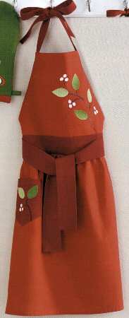 Birds and Berries Cloth Kitchen Apron