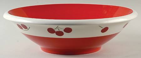 Cherries 13" Large Salad Serving Bowl