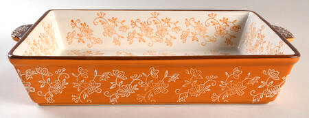 Floral Lace Spice 15" Rectangular Baker