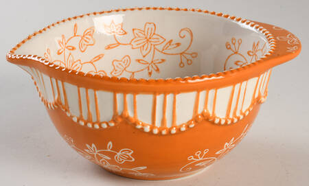 Floral Lace Spice 7" Nesting Bowl with Spout