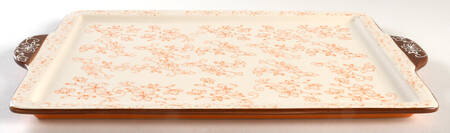 Floral Lace Spice 15" Rectangular Lid-It (Trivet, Tray, Baker Lid)