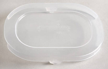 Floral Lace Red Plastic Lid for Oval Ramekin