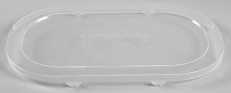 Floral Lace Red Plastic Lid for 15" Oval Baker