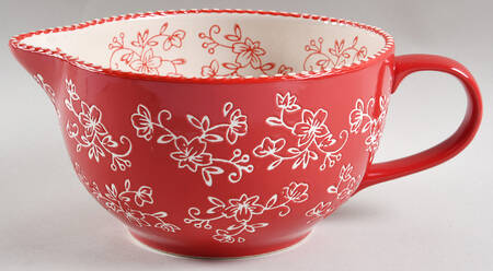 Floral Lace Red Batter Bowl