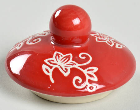 Floral Lace Red Lid for Sugar Bowl