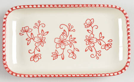 Floral Lace Red 1/2 Pound Butter No Lid