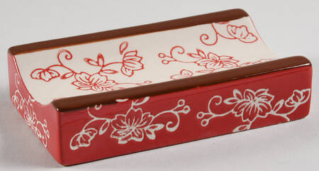 Floral Lace Red Stand for Rolling Pin