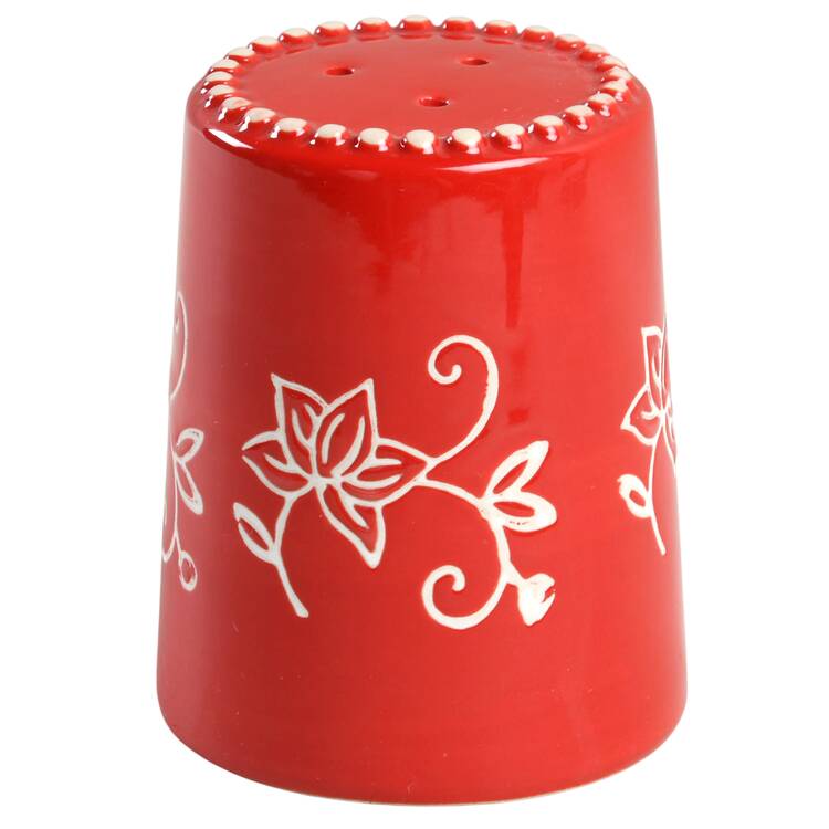 Floral Lace Red Pepper Shaker