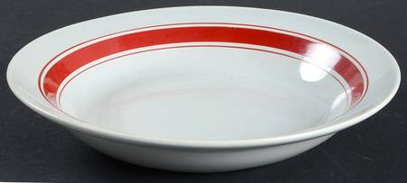 Chatham Modern Maroon Rim Soup Bowl