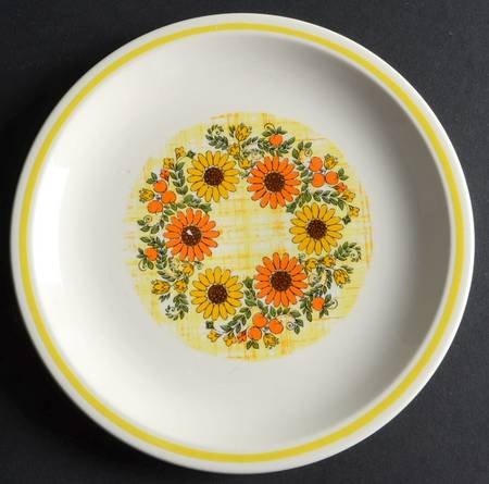 Checks & Daisies Salad Plate
