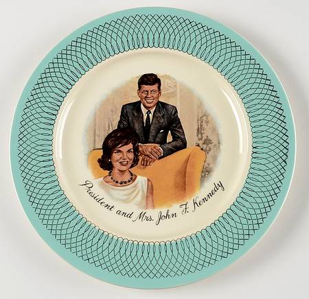 President &amp; Wife Souvenir Plates by Taylor, Smith &amp; Taylor (Ts&amp;T)