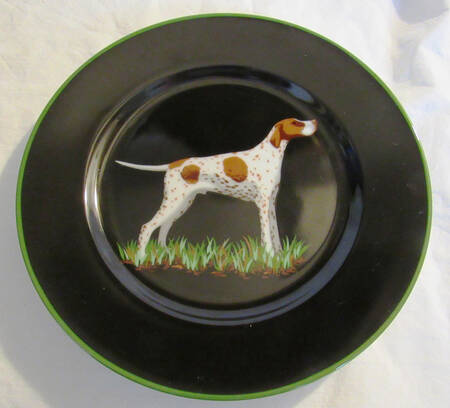 Hunting Dogs Salad Plate