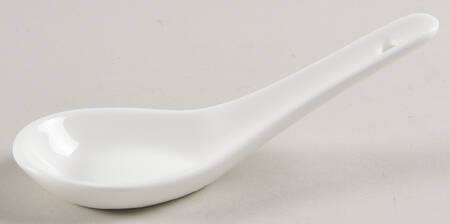 Basic White Coupe Chinese Spoon