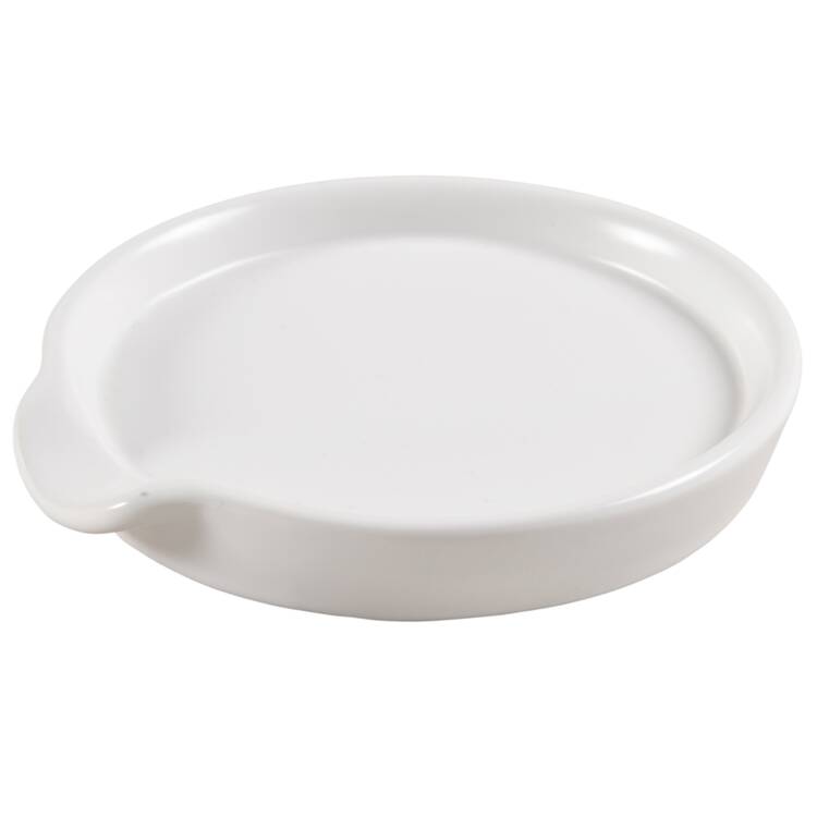 Basic White Coupe Spoon Rest/Holder (Holds 1 Spoon)