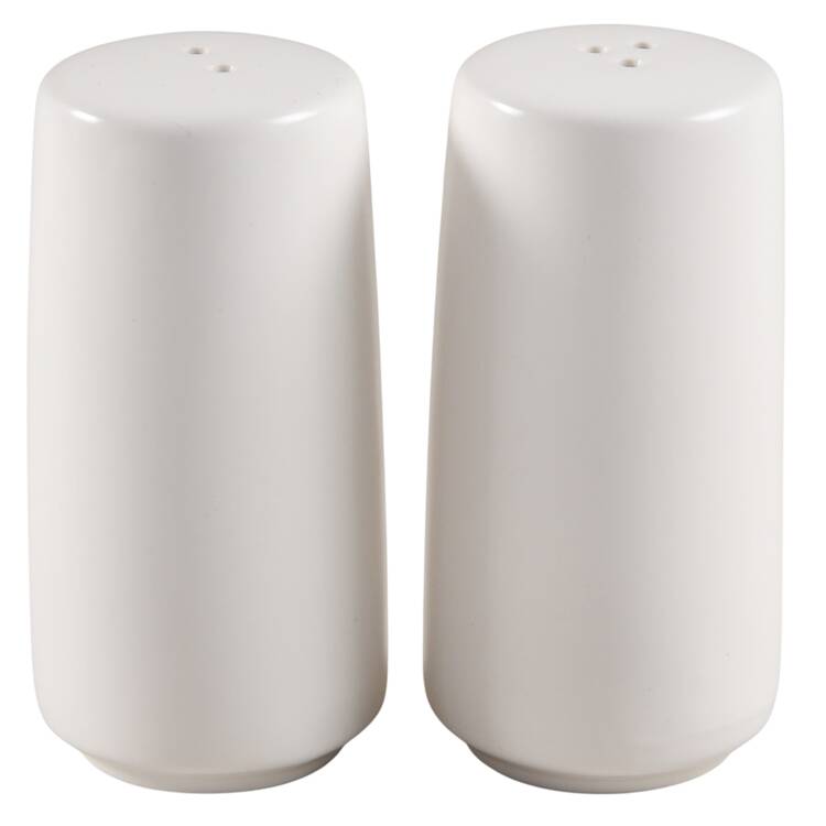 Basic White Coupe Salt & Pepper Set