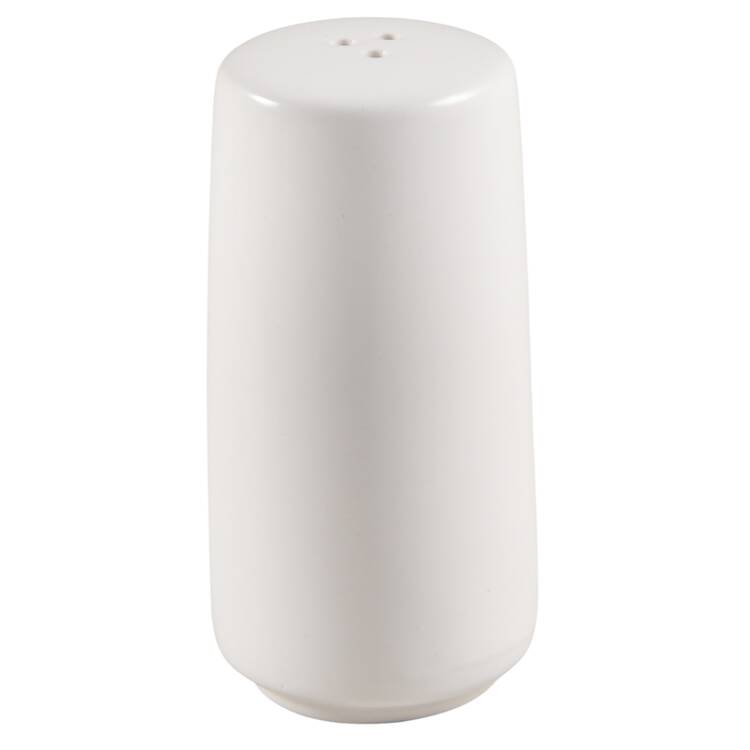 Basic White Coupe Pepper Shaker
