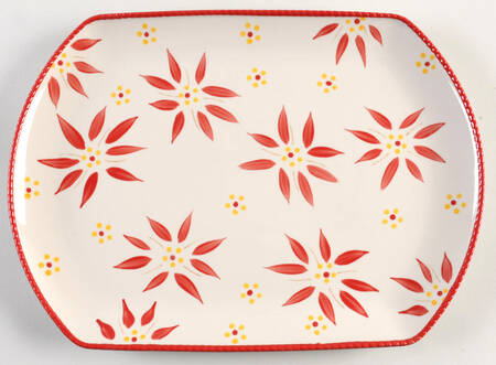 Old World Red 13" Rectangular Serving Platter by Temp-Tations