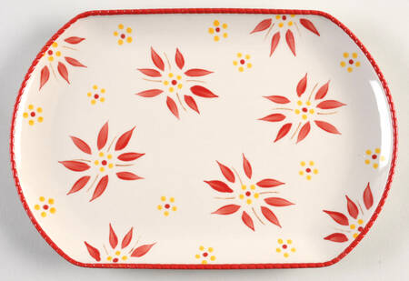 Old World Red 11" Rectangular Serving Platter by Temp-Tations