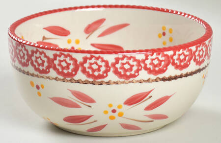 Old World Red Soup/Cereal Bowl by Temp-Tations