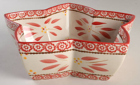 Old World Red Star Shaped Bowl by Temp-Tations