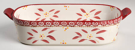 Old World Red 13" Oval Baker by Temp-Tations