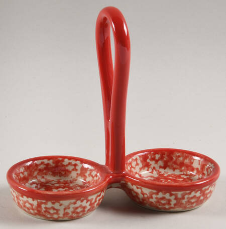 Old World Red Tray for Salt and Pepper Set by Temp-Tations