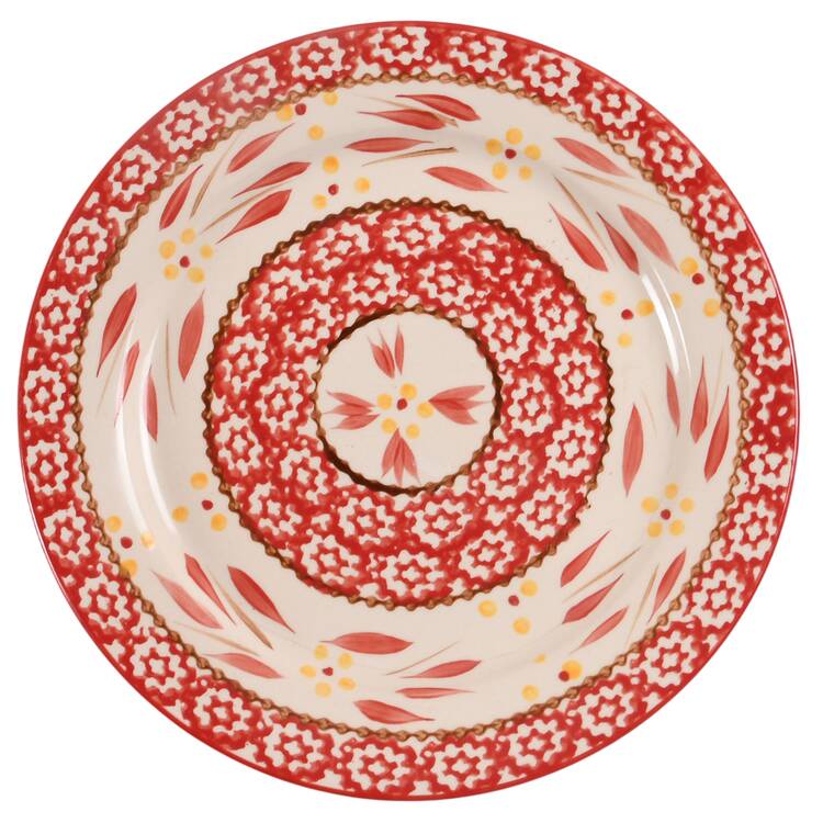 Old World Red Salad Plate by Temp-Tations