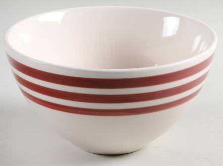 Bistro Ruby Ring Stripe Soup/Cereal Bowl