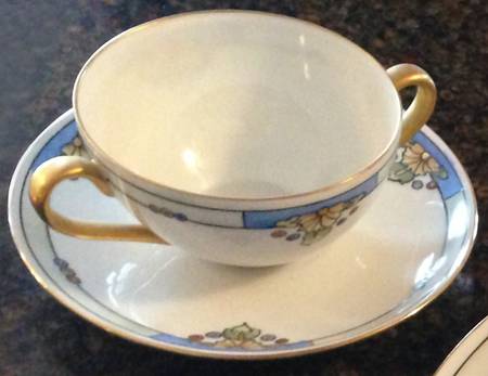 THO565 Flat Cream Soup Bowl & Saucer Set
