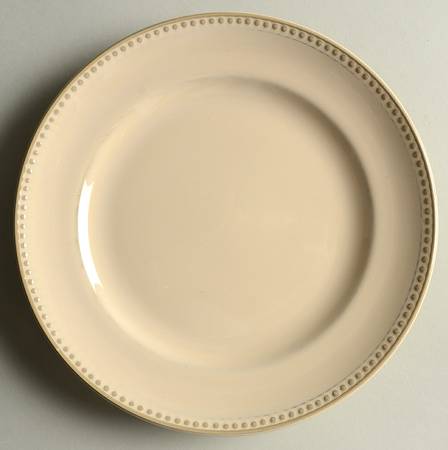 Beaded Cream (Smooth) Salad Plate