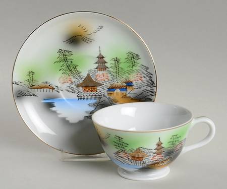 TOU2 Footed Cup & Saucer Set